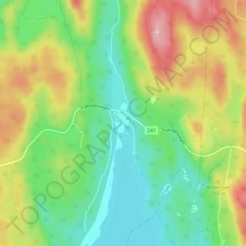 Annefors topographic map, elevation, terrain