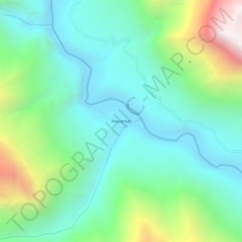 Hanamur topographic map, elevation, terrain