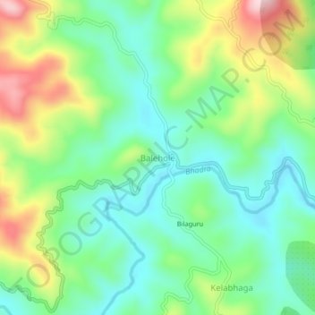 Balehole topographic map, elevation, terrain