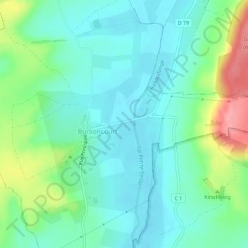 Portions topographic map, elevation, terrain