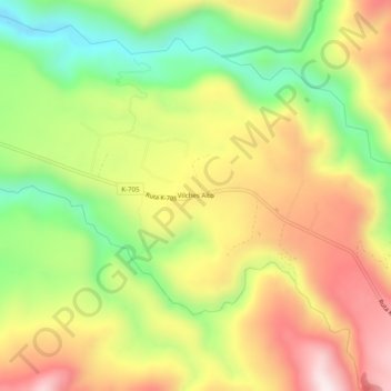 Vilches Alto topographic map, elevation, terrain