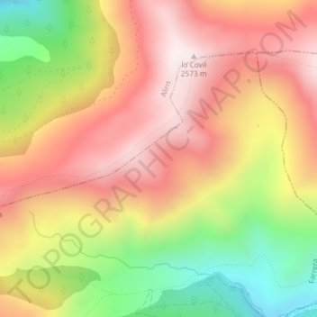 Conflent topographic map, elevation, terrain