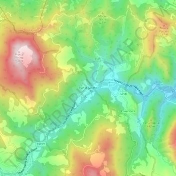 Pian di Molino topographic map, elevation, terrain