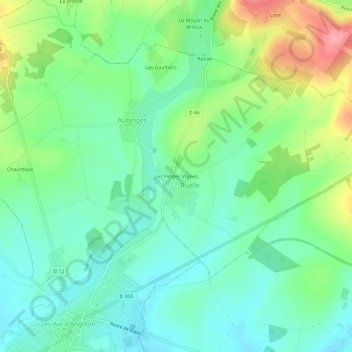 Les Petites Vignes topographic map, elevation, terrain