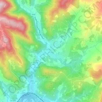 Molino del Piano topographic map, elevation, terrain