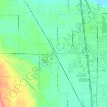 Lakewood topographic map, elevation, terrain