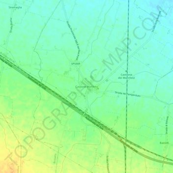Castione Marchesi topographic map, elevation, terrain