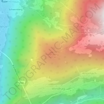 Hollenzberg topographic map, elevation, terrain