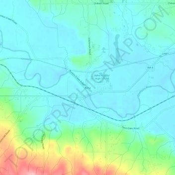 Adna topographic map, elevation, terrain