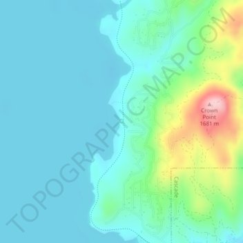 Spring topographic map, elevation, terrain