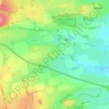 Harnham topographic map, elevation, terrain