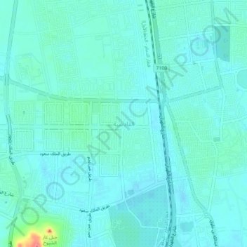 Al Muhassin topographic map, elevation, terrain