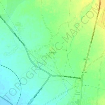 Medar topographic map, elevation, terrain