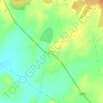 Bastar topographic map, elevation, terrain
