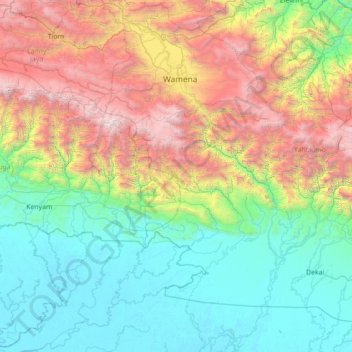 Distrik Silimo topographic map, elevation, terrain