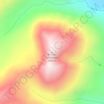 Buffalo Mountain topographic map, elevation, terrain