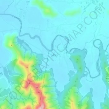 Looc topographic map, elevation, terrain