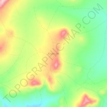 Kiserian topographic map, elevation, terrain