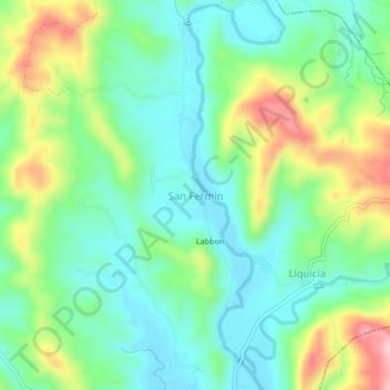 San Fermin topographic map, elevation, terrain