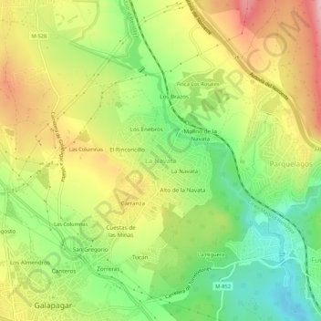 La Navata topographic map, elevation, terrain