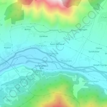 Wussan topographic map, elevation, terrain