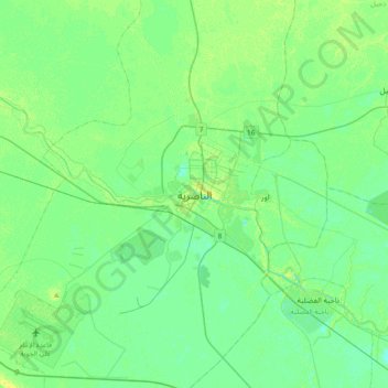 Nasiriyah topographic map, elevation, terrain