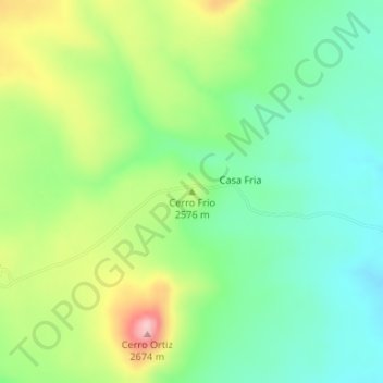 Cerro Frio topographic map, elevation, terrain