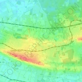 Hagelshoek topographic map, elevation, terrain