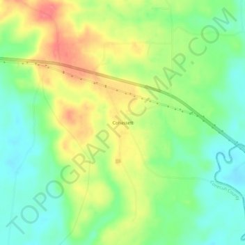 Cohassett topographic map, elevation, terrain
