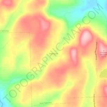 Fairmount topographic map, elevation, terrain