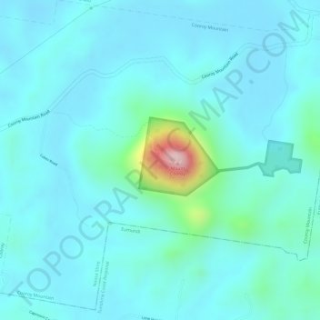 Cooroy Mountain topographic map, elevation, terrain