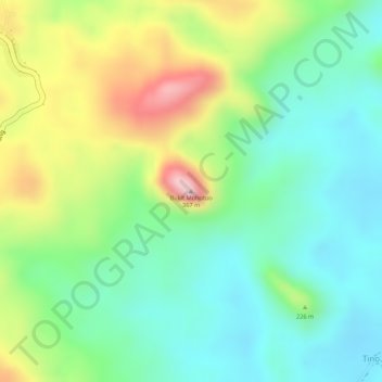 Bukit Mohotuo topographic map, elevation, terrain