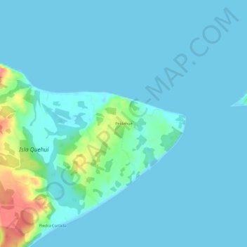 Peldehue topographic map, elevation, terrain