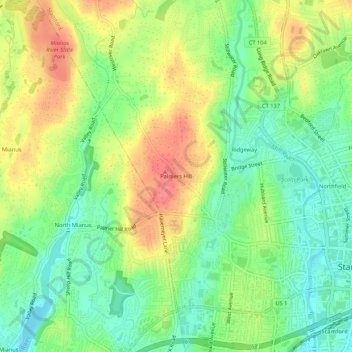 Palmers Hill topographic map, elevation, terrain