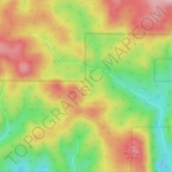 Tetons topographic map, elevation, terrain