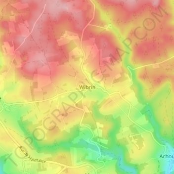 Wibrin topographic map, elevation, terrain