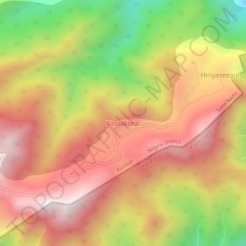 Kinnakorai topographic map, elevation, terrain