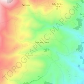 Galte Jatun Loma topographic map, elevation, terrain
