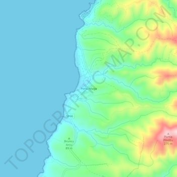 Portu Maga topographic map, elevation, terrain