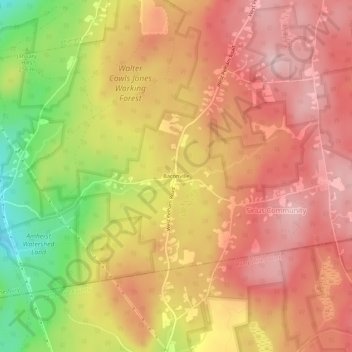 Baconville topographic map, elevation, terrain