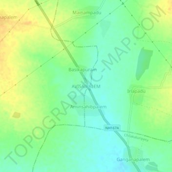 AVISAIPALEM topographic map, elevation, terrain