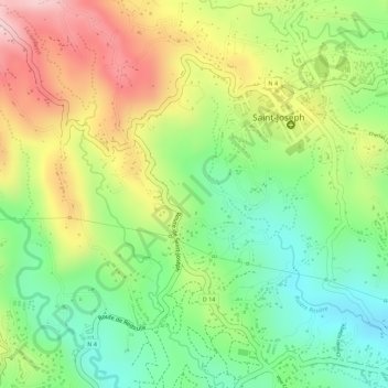 Habitation la Rosière topographic map, elevation, terrain