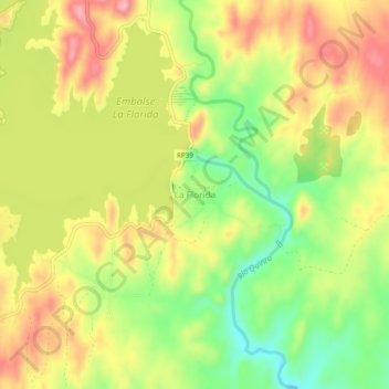 La Florida topographic map, elevation, terrain