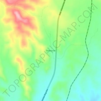Timboicito topographic map, elevation, terrain