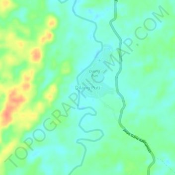 Dilang Puti topographic map, elevation, terrain