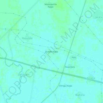 Duddhi Nagla topographic map, elevation, terrain