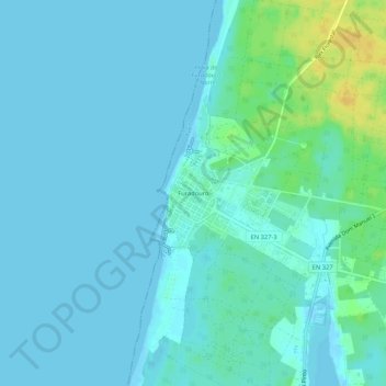 Furadouro topographic map, elevation, terrain