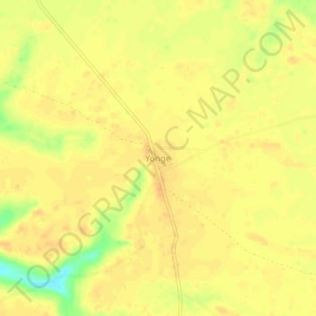 Yonge topographic map, elevation, terrain