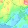 Pentrefelin topographic map, elevation, terrain
