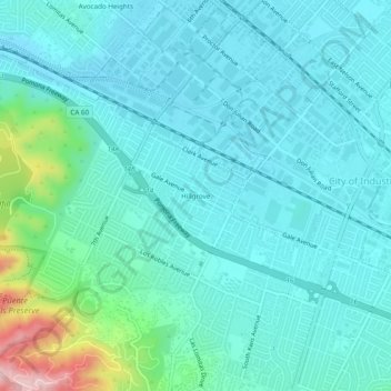 Hillgrove topographic map, elevation, terrain